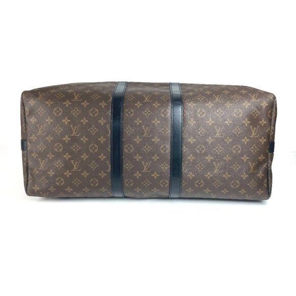LOUIS VUITTON M56714 MonogramMacassar KeepallBandouliere55 Hand Bag Duffle Bag - Picture 6 of 15